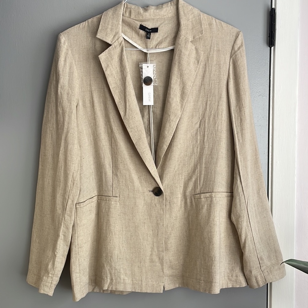 Anthro Drew linen blend light weight jacket, size S - Picture 5 of 8
